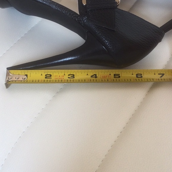 EUC Michael Kors 8M Black Leather Upper Shoes Heels - Picture 15 of 16